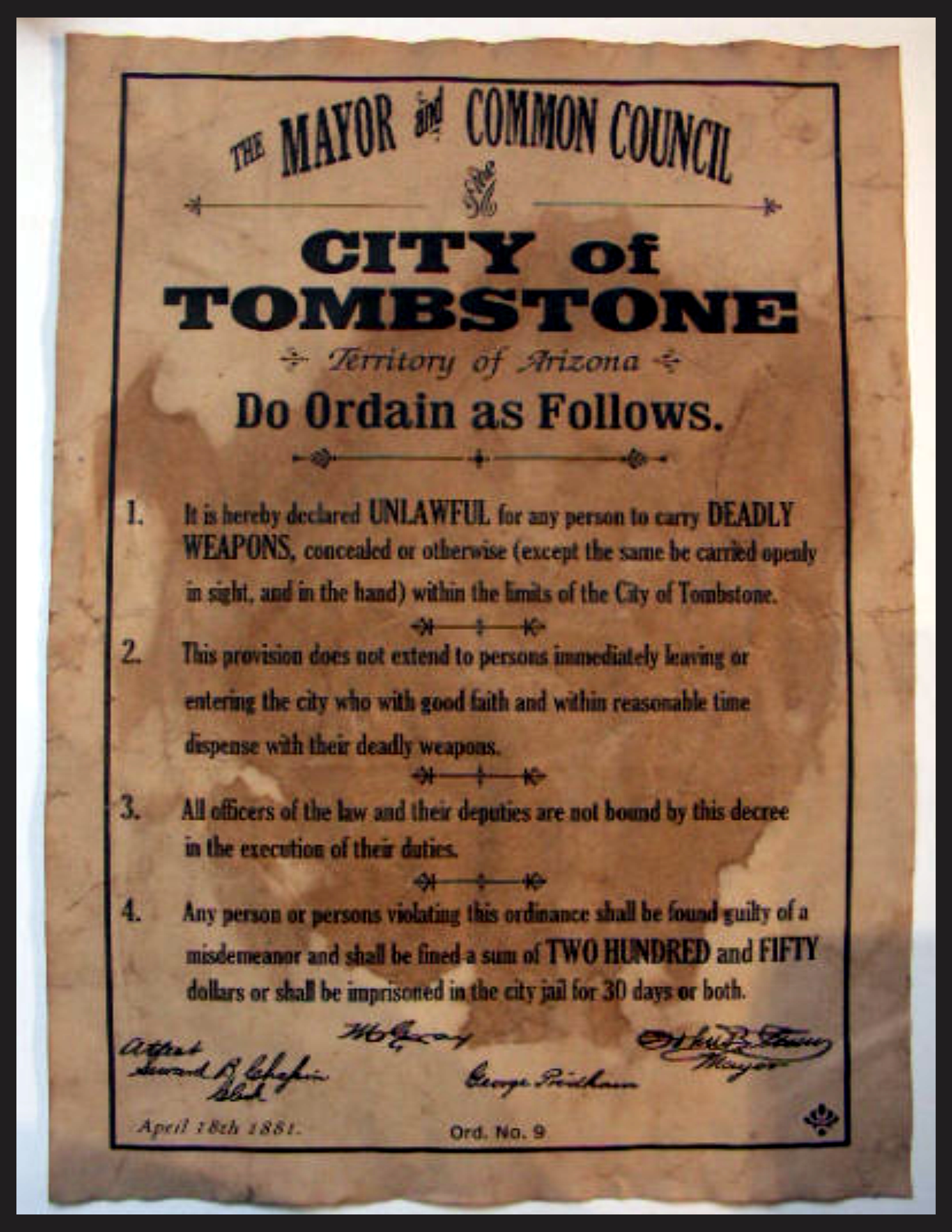 TOMBSTONE POSTER