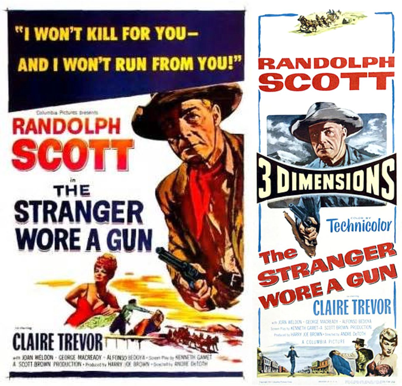 The Stranger Wore a Gun posters 1953