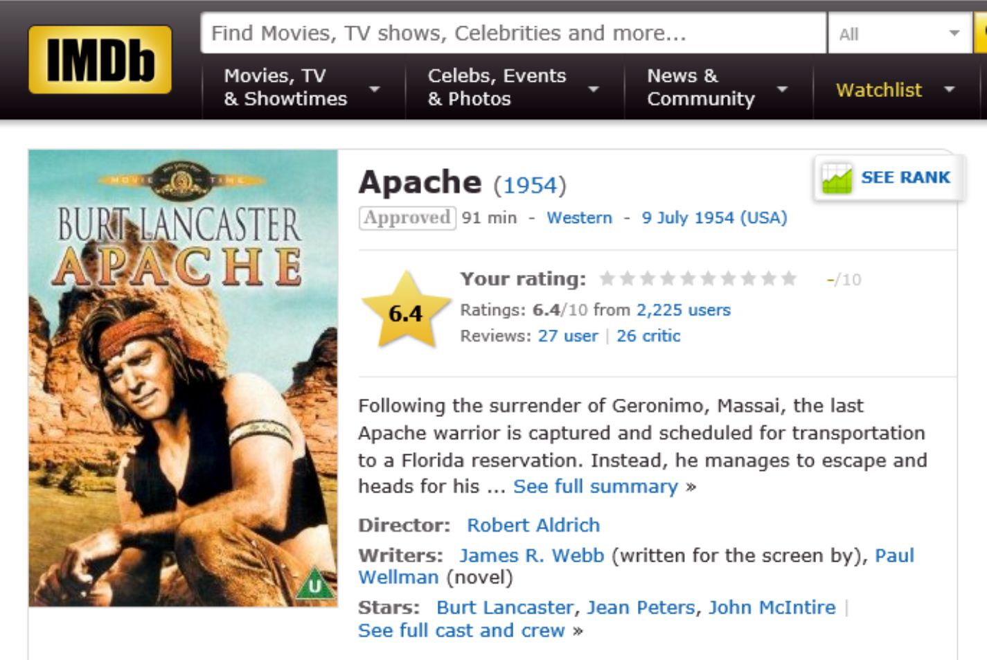APACHE IMDB