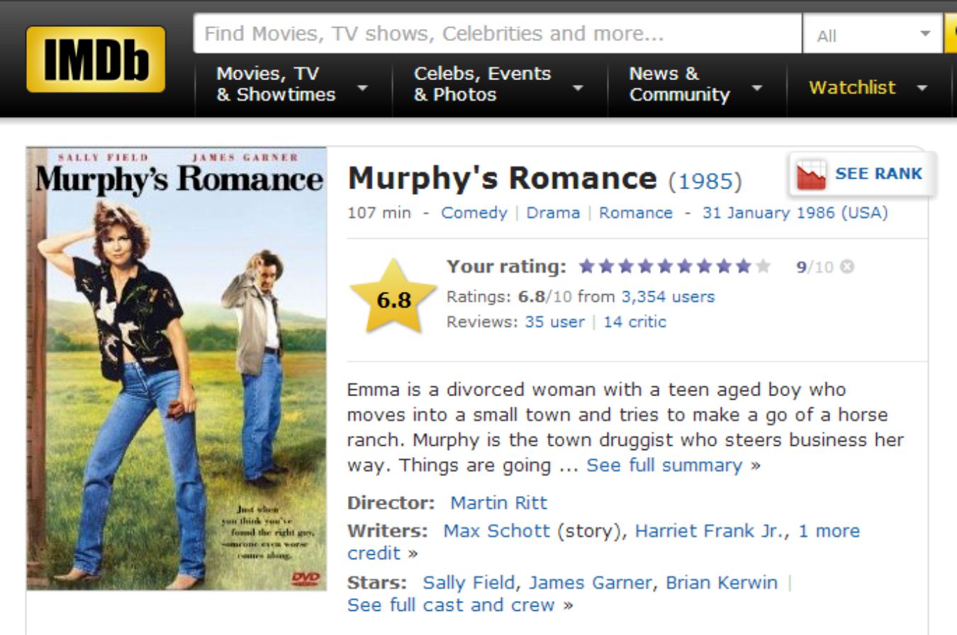 MURPYHY ROMANCE IMDB
