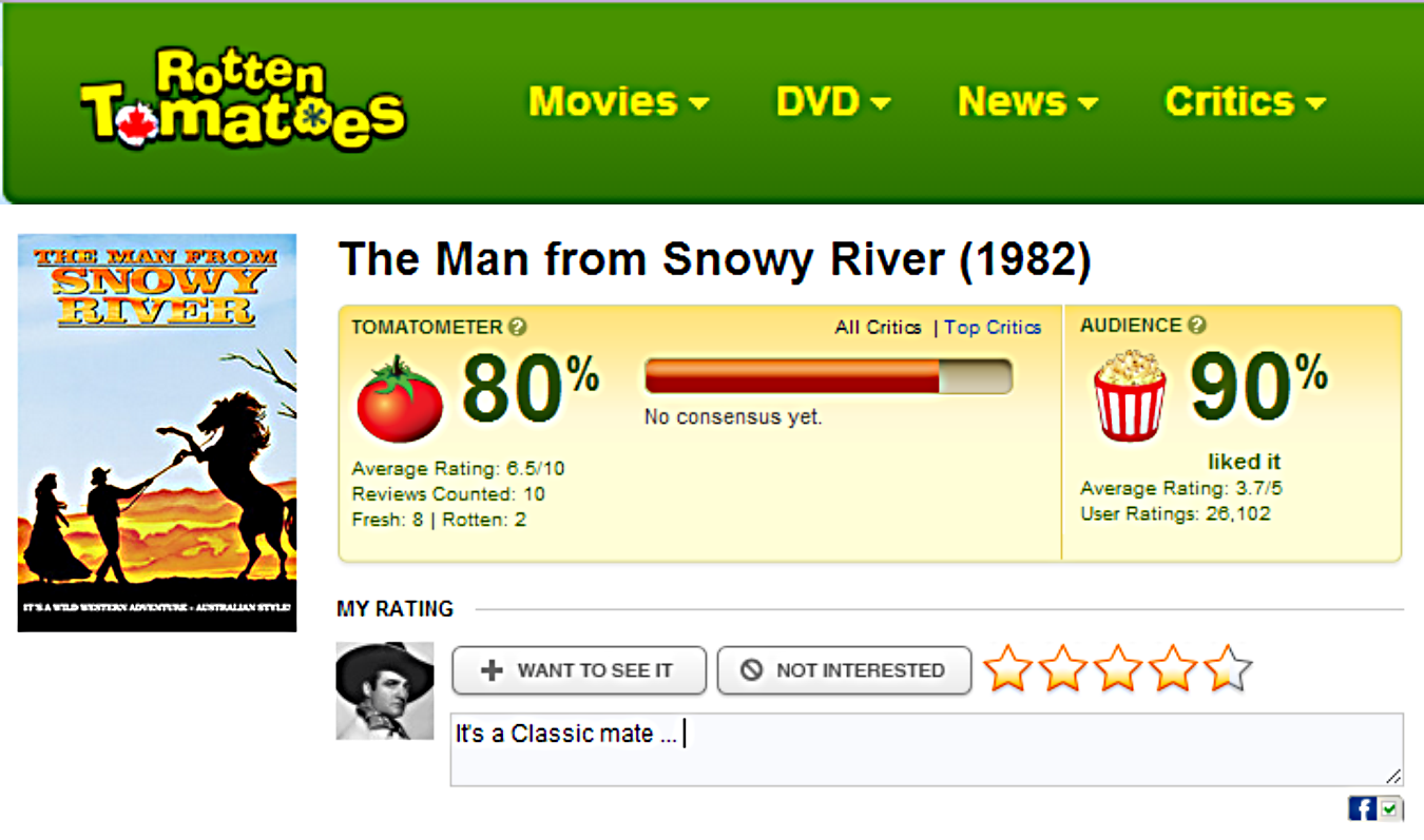 The Man from Snowy River review rotten tomatoes