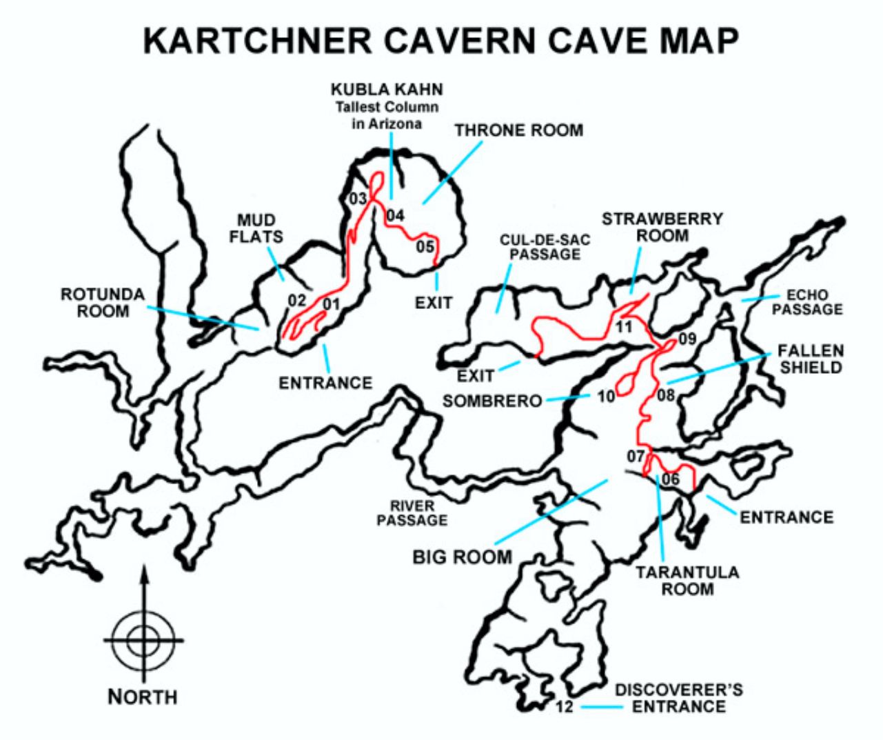 Karchner Caves map
