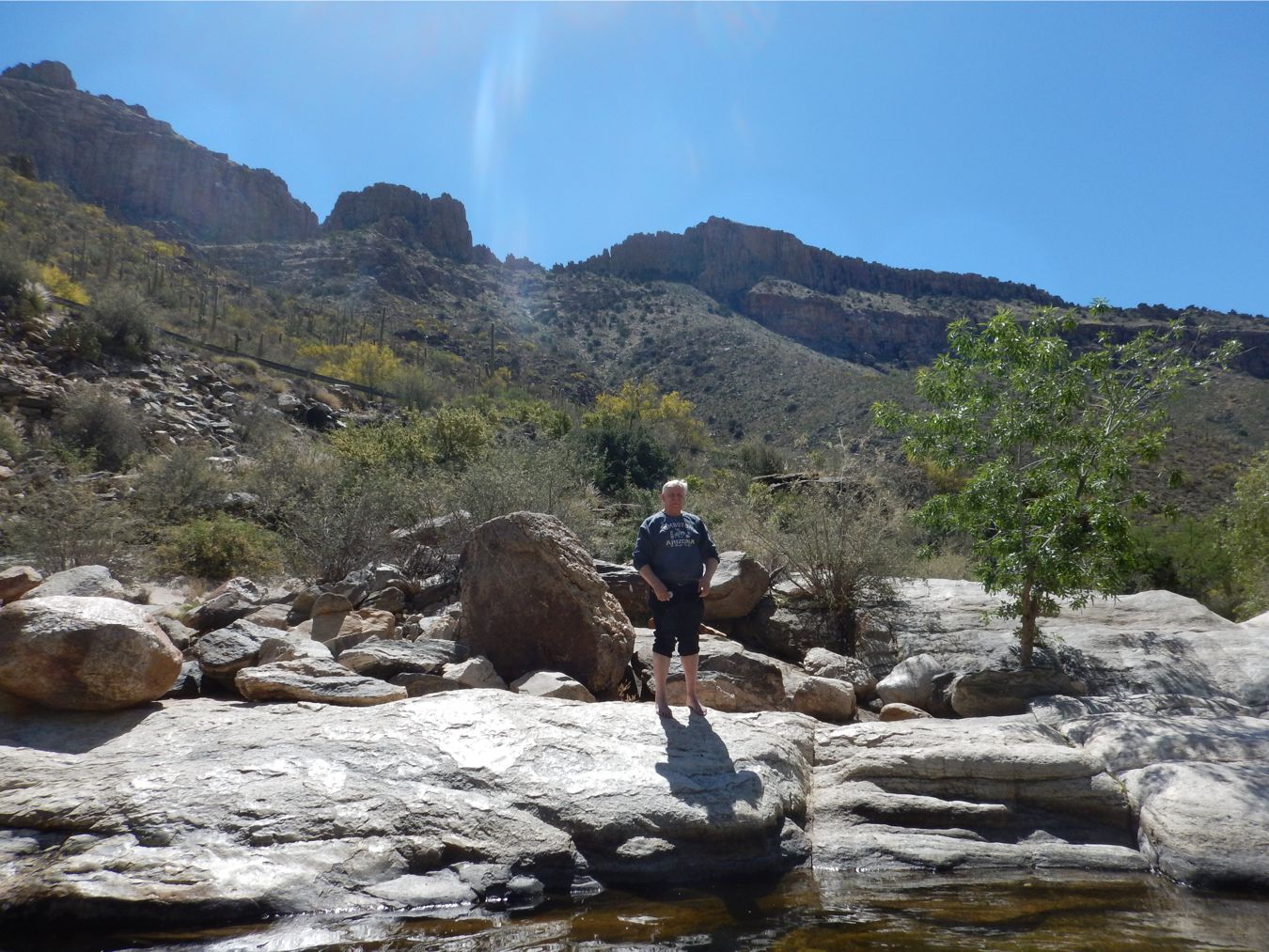 Sabino Canyon - loving the water