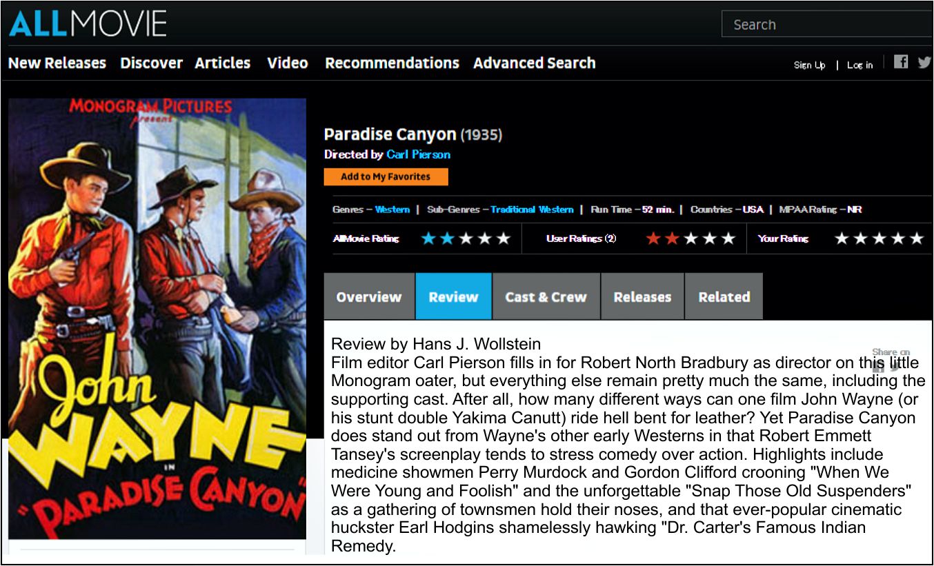 Paradise Canyon All Movie Review