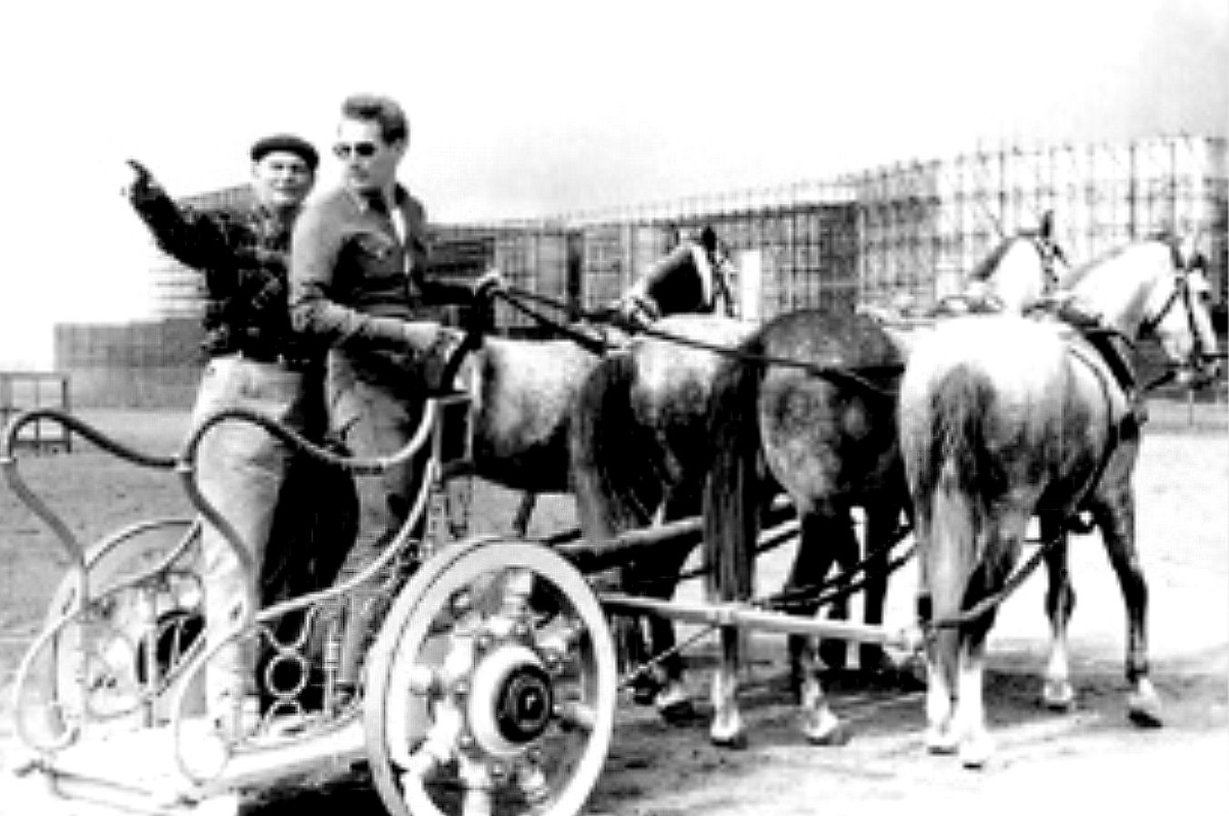 Ben Hur - Yakima Canutt instructing Charleton Heston