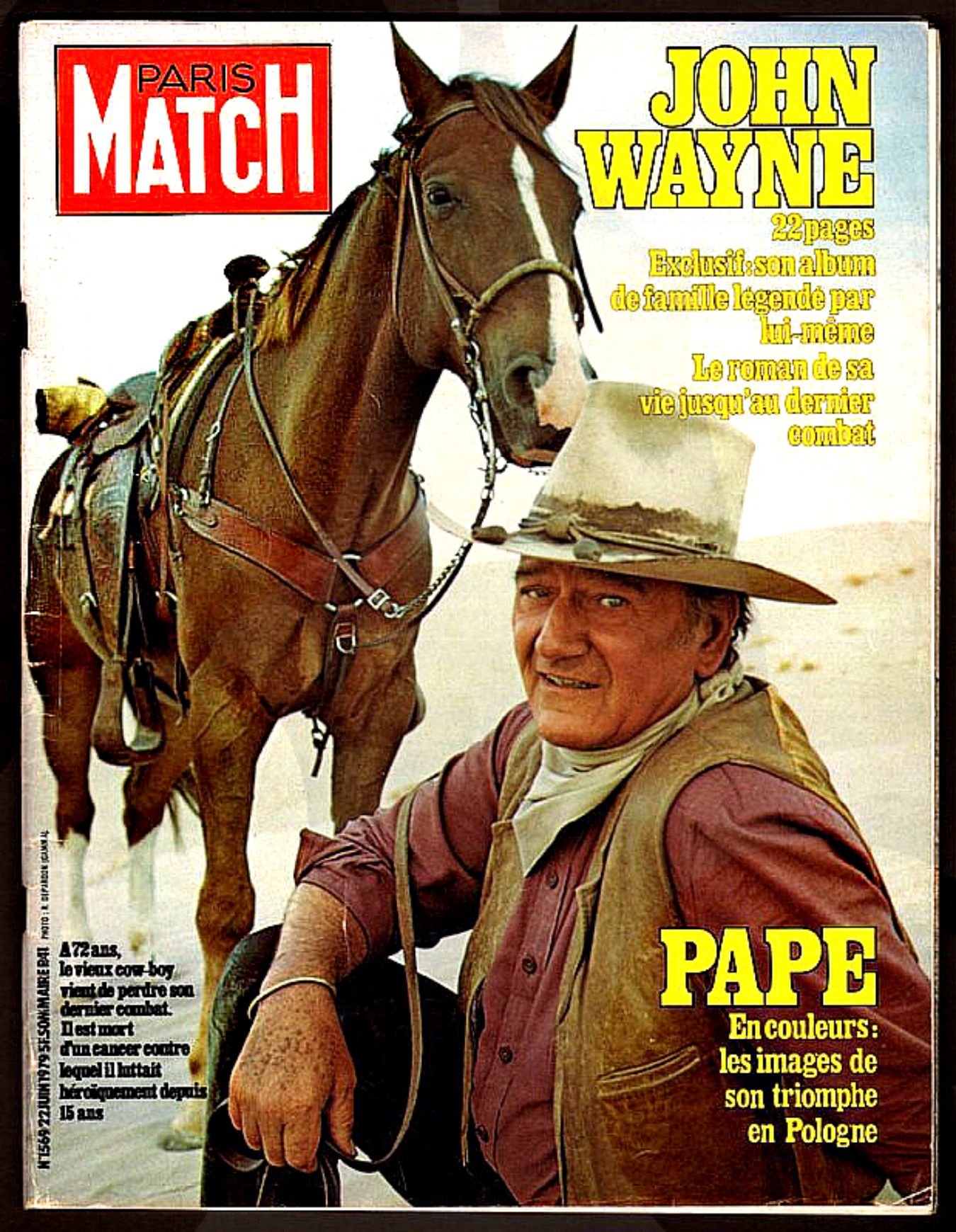 John Wayne Paris Match Magazine