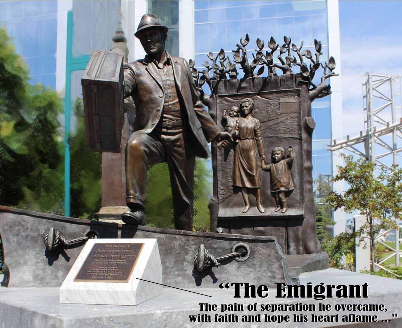 Halifax Harbour - The Emigrant statue
