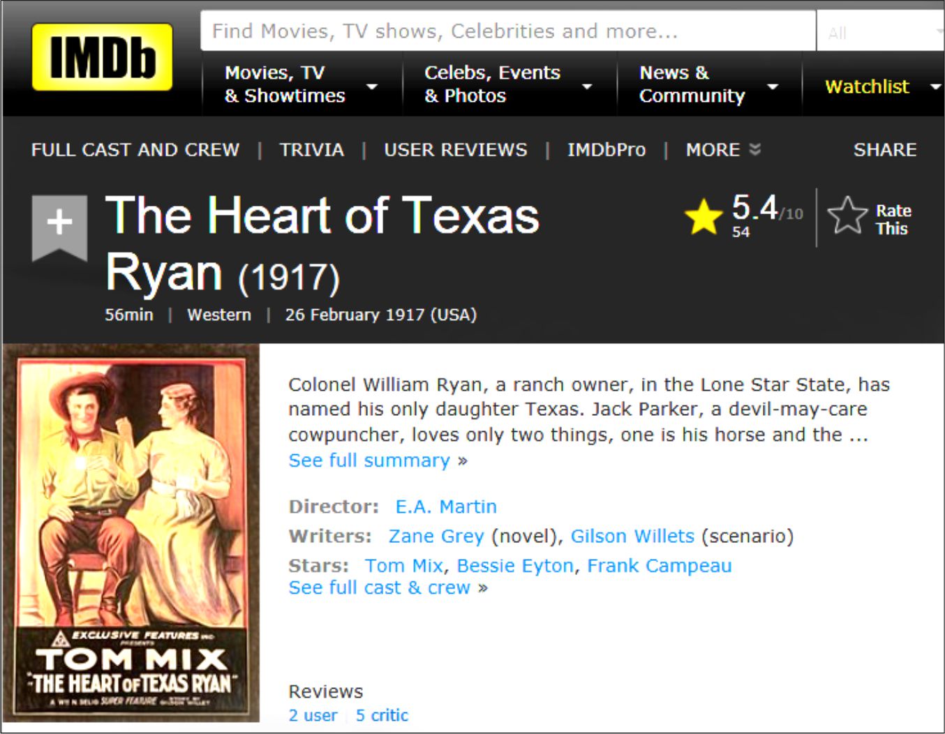 the-heart-of-texas-ryan-1917-review